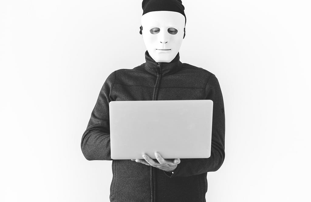 a person wearing a mask